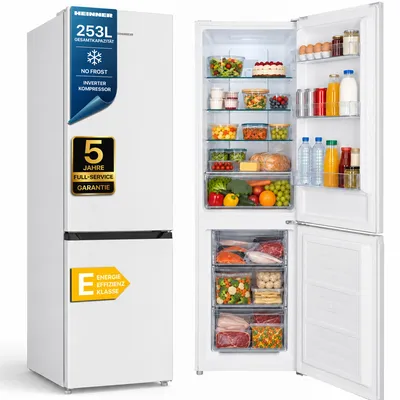 Produktbild von Heinner HCNF-HM253INVE++ Kühl-Gefrierkombination 253 L, No-Frost, Türanschlag wechselbar, Weiß