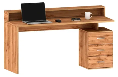 Produktbild von Dmora Schreibtisch Svevo 160x90x60h cm Braun 3 Schubladen, 1 Regal
