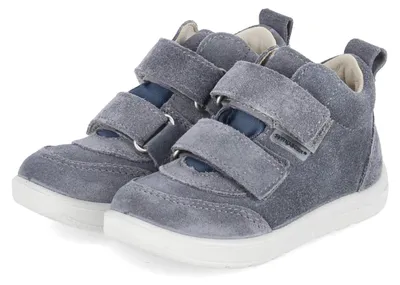 Image de Pepino. Bottines pour garçons, modèle Klettschuhe MIKO, couleur bleu, en cuir velours, taille 22