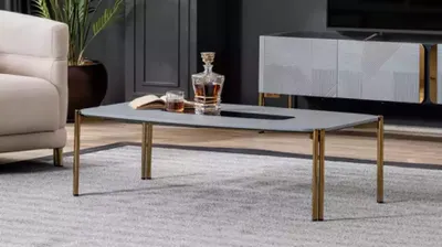 Produktbild von Couchtisch Kaffeetisch Wohnzimmer Weiß Luxus Couchtische Design Holz