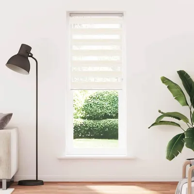 Produktbild von vidaXL Doppelrollo Marmorbeige 70x200 cm Stoffbreite 65,9 cm Polyester