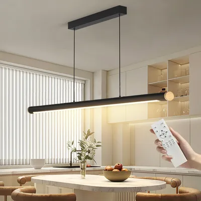 Obrázek produktu pro Dimmovatelný závěsný lustr do jídelny 80 cm s dálkovým ovládáním
