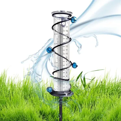 Produktbild von Regenmesser für den Garten, frostsicher mit Metallständer