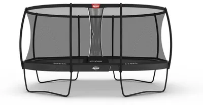 Produktbild von BERG Trampolin Oval Grand Champion Regular 520 grau + Safety Net Deluxe Airflow pro