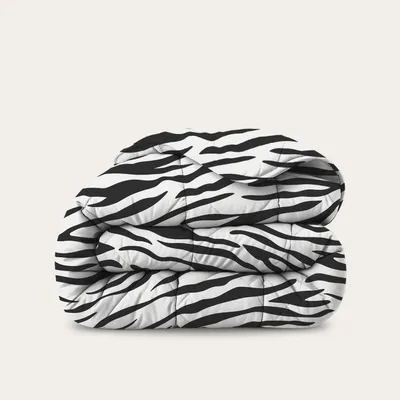 Produktbild von HappyBed - 240x220 cm - Waschbare Bettdecke ohne Bezug - Bedruckte Bettdecke ohne Bezug - Bettwäsche - Zebra