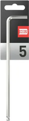 Produktbild von INBUS® 71529 Winkelschraubendreher (extra lang) 5mm, mit Kugelkopf — Germany