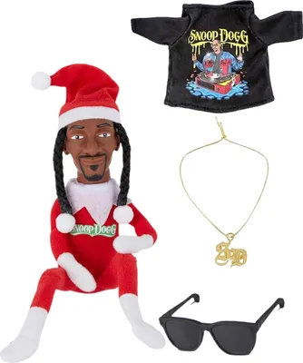 Produktbild von Snoop Elf auf dem Hocker – Lustige Hip-Hop-Puppe – Weihnachtsschmuck – Plüschtier – Sammlerstück – Heimdekoration