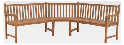 Produktbild von Eckbank aus Teakholz für den Garten, 185x185x90cm