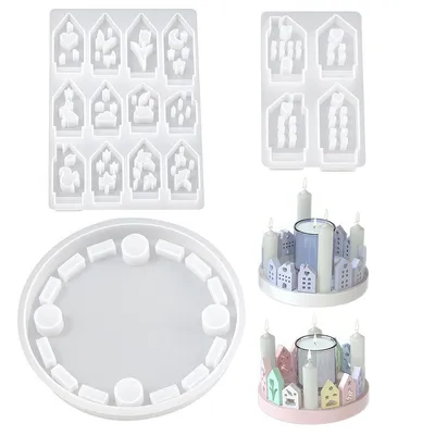 Produktbild von Weihnachtsbaum Silikonformen für Kerzenherstellung – Kreatives DIY Set für Aromakerzen, Weihnachtsdeko & Geschenkideen zum Selbermachen
