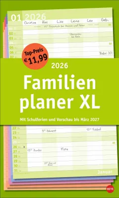 Produktbild von Basic Familienplaner XL 2026