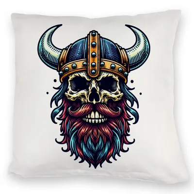 Produktbild von Totenkopf Wikinger Kuschelkissen