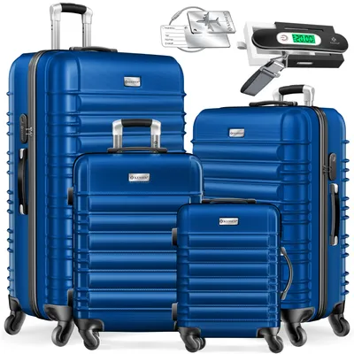 Produktbild von KESSER® 4tlg. Hartschalenkofferset Reisekofferset S-M-L-XL, 4 Rollen, inkl. Kofferwaage