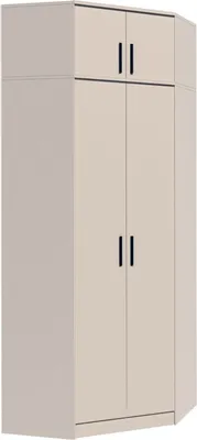 Produktbild von Marmex Möbel Eckschrank mit Schrankaufsatz GRANT G8+G15 Cashmere 91x235x91 cm