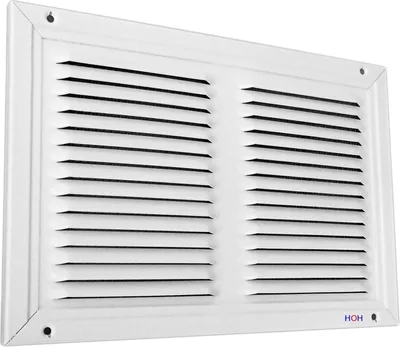 Produktbild von Lüftungsgitter LG 3020 MGSW Lamellengitter Weiß PVD 300 x 200 Abluft Zuluftgitter