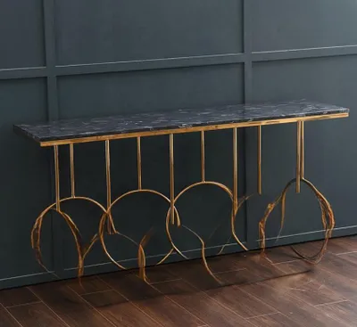 Immagine prodotto di Tavolo da salotto tavolo consolle in acciaio inox design oro nuovo