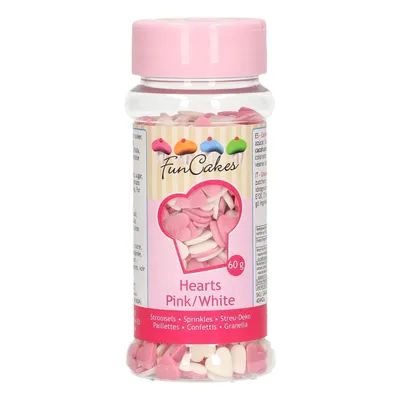Produktbild von Zuckerherzen weiß und rosa 60g