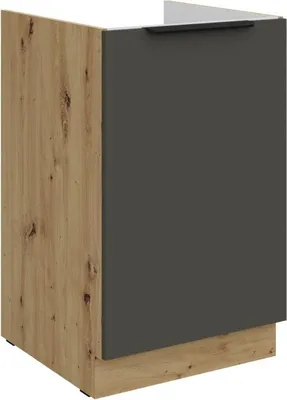 Immagine prodotto di Mobile sottolavello LUNARA - larghezza 50 cm, grafite / rovere artigianale