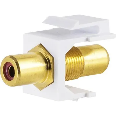 Produktbild von S/CONN maximum connectivity Netzwerk Adapter-Keystone Verbinder Cinch Buchse vergoldet, rot (08-10061)