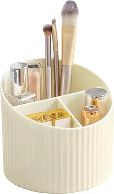 Produktbild von Makeup-Pinselhalter Acryl, 12,2 cm, vintage gestreift, für die Aufbewahrung
