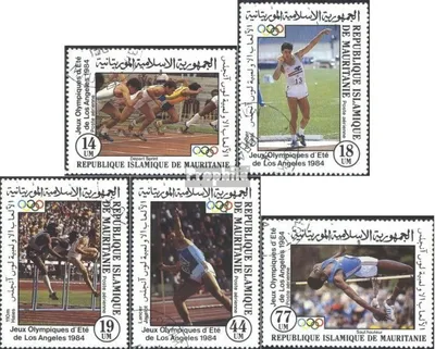 Produktbild von Briefmarken Mauretanien 1984 Mi 821-825 (kompl.Ausg.) postfrisch Olympische Sommerspiele, Los Angeles