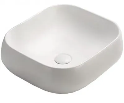 Productafbeelding van Wastafel in mat wit keramiek - L 45 x 40 cm - Collectie Nika