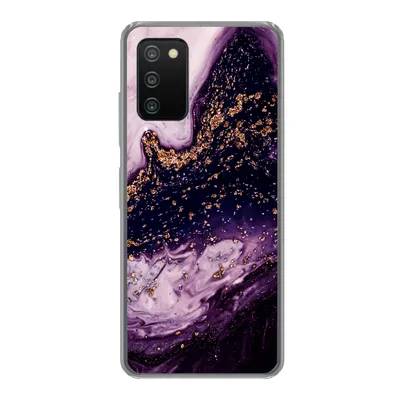 Produktbild von MuchoWow® Handyhülle Schutzhülle Hülle für Samsung Galaxy A03s Marmor - Gold - Naturstein Silikon Softcase Handy Hülle - Schutz