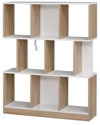 Immagine prodotto di Libreria 8 Ripiani 100x30x124 cm in MDF Rovere e Bianco