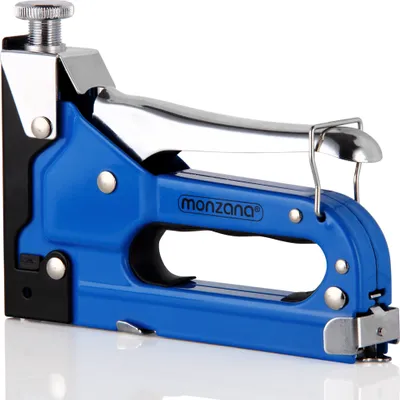 Produktbild von MONZANA® Handtacker 3in1 Tacker 1500 tlg Klammern & Nägel stufenlos einstellbare Schlagstärke Heftgerät Klammergerät Holz