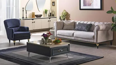 Produktbild von Couch Sofagarnitur Wohnlandschaft Lounge Sofa Sitzgruppe  Polstermöbel 3+1