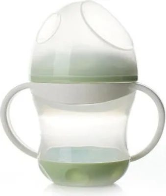 Zdjęcie produktu dla Kubek Niekapek Thermobaby, 180 ml, Zielony Céladon, Miękki Silikonowy Ustnik, Ergonomiczny