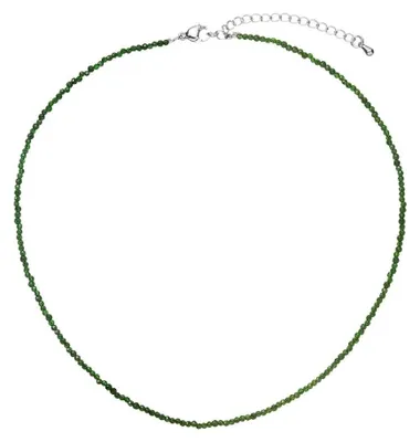 Produktbild von Steel necklace with green beads 42012.3 green