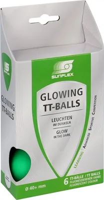 Produktbild von Sunflex Glowing TT-Balls | Tischtennis Ball Ping Pong Tabletennis Leuchtball