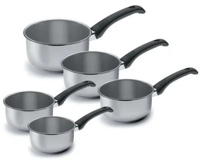 Produktbild von Serie von 5 töpfen aus edelstahl 12/20 cm Lacor 85003