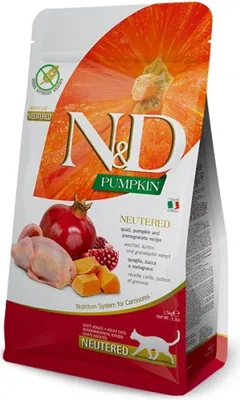 Produktbild von FARMINA Pumpkin N&D Neutered Quail - trockenfutter für Katzen - 5kg
