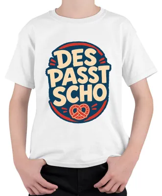 Imagen del producto de Camiseta para niños, diseño bávaro, con motivos de pretzels, cerveza, lederhosen (pantalones de cuero), dirndl (vestido tradicional), divertida, color blanco, talla 104