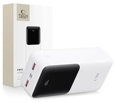 Image de Tech-Protect Pb03 Power Bank 30000Mah 22.5W Blanc
