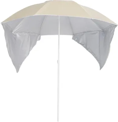 Produktbild von vidaXL Strandschirm mit Seitenteilen Sandfarbe 215 cm