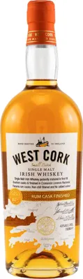 Produktbild von West Cork Irish Whiskey Rum Cask Finish Limited Release 43% Vol. 0,7l