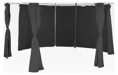 Produktbild von Seitenteile für runden Pavillon Ø 3,5 m, 6er Set, Polyester, Farben: beige, burgundrot, steingrau, taupe