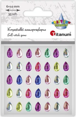 Immagine prodotto di Kryształki samoprzylepne łezki kolorowe Titanum