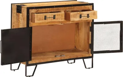 Obrázok produktu pre vidaXL Príborník 80x31x66 cm Masívne hrubé mangové drevo a kov