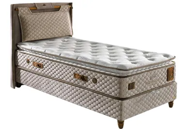 Produktbild von Pointhome Bambi Boxspringbett Set 180 x 200 Magnasand Therapy Bettkästen mit Matratzen Polsterbett Taschenfederkern Matratze Höhe 33 cm H3