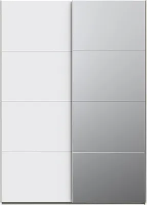 Produktbild von Schiebetürenschrank >SCHACH&MATT 2< in weiss - 150,1x210,5x61,2cm (BxHxT)