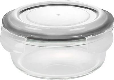 Produktbild von MICHELINO Aufbewahrungsglas Vorratsglas Glasbehälter mit Silikondeckel Rund 400 ml