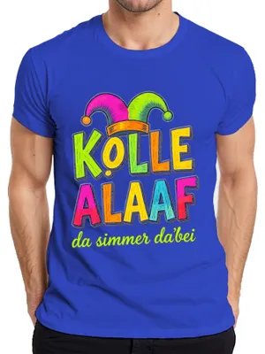 Obrázek produktu pro Kölle Alaaf – jsme u toho! Kolínský karneval, maškarní kostým, pánské tričko, modré, XL