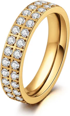 Produktbild von VIVENTY ETERNITY Damen Ring 300012 Edelstahl vergoldet Zirkonia 54