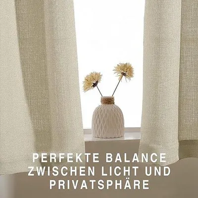 Produktbild von Famanu Vitragegardinen Set aus 2 - 90 x 115 cm, Transparent