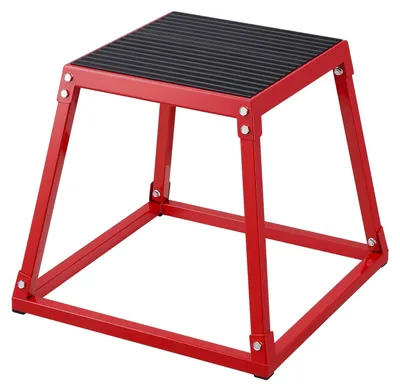 Obrázek produktu pro VEVOR Plyometric jump box, 458 mm plyo box, plyometrická platforma plyo box červená, protiskluzová fitness cvičební step-up box pro domácí trénink, kondiční silový trénink, hýždě, trénink stehen