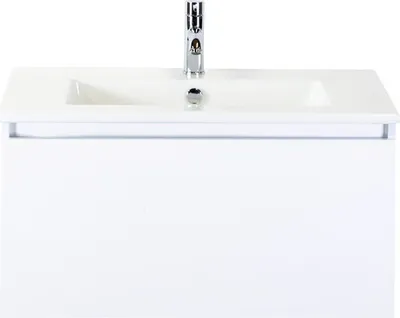 Produktbild von Sanox Badmöbel-Set Frozen BxHxT 81 x 42 x 46 cm Frontfarbe weiß mit Waschtisch Keramik weiß 75734501