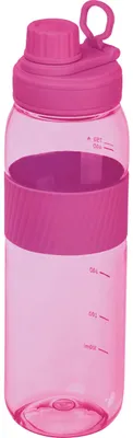 Produktbild von Tritan Trinkflasche mit Silikongriff und Messskala / 750 ml / Farbe: pink